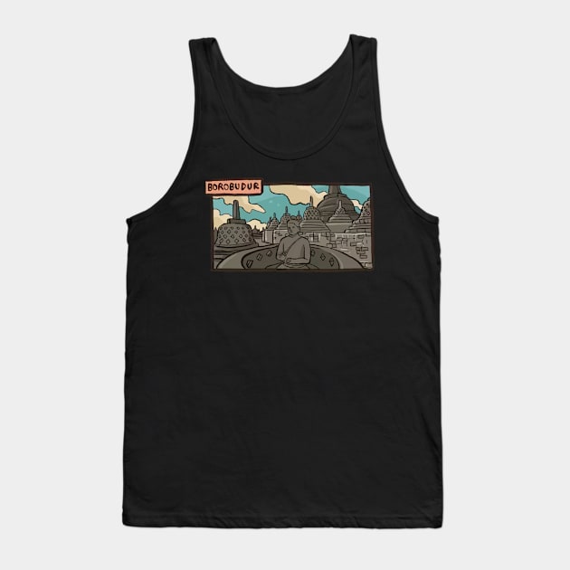 Borobudur Tank Top by wisataindo